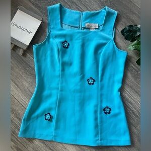 Vintage New York collection y2k 70s-esque flower power fitted top. Size M